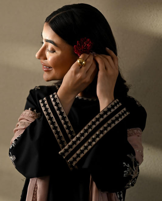 EID SPECIAL ZAIB LAWN LUXURY  CO-ORD SET WITH FARSHI