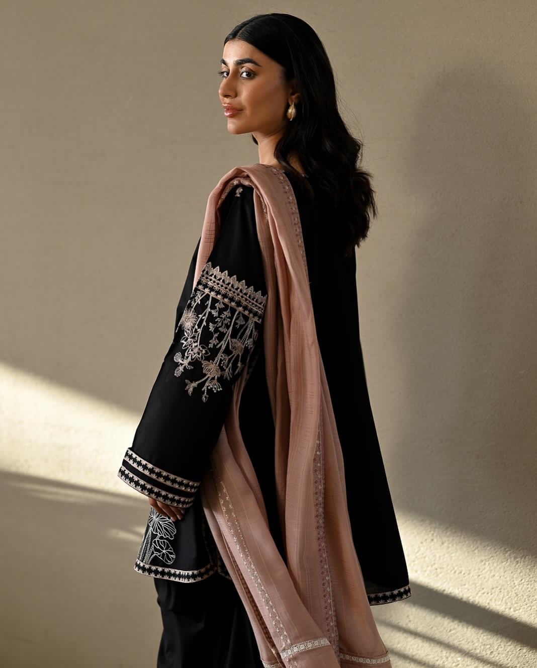 EID SPECIAL ZAIB LAWN LUXURY  CO-ORD SET WITH FARSHI