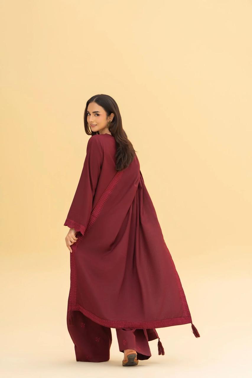 MEHERZA 3PC WITH SHAWAL ( FARSHI SHALWAR )