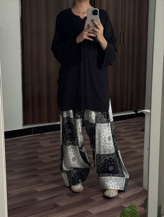 KIFLA BLACK SET ( FARSHI SHALWAR )
