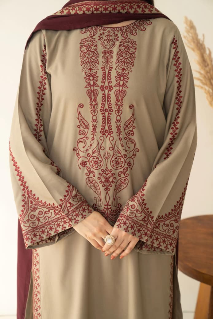 MARINA SHAWL 3PC ( FARSHI SHALWAR )