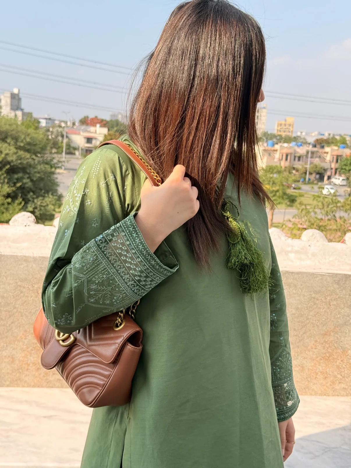 GREEN MINSHA 2PC ( FARSHI SHALWAR)