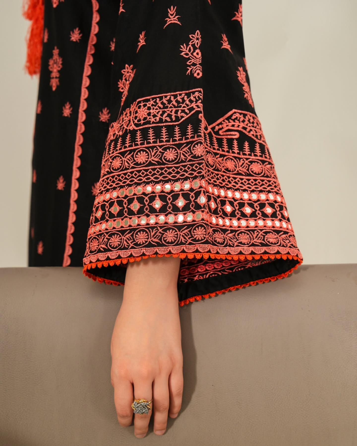AJAL EMBROIDED 3PC